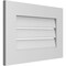 Ekena Millwork Vertical Surface Mount PVC Gable Vent: Functional, w/ 3-1/2"W x 1"P Standard Frame, 24"W x 16"H GVPVE24X1601SF - alternate 4